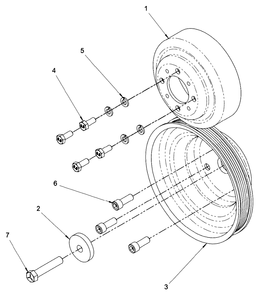Engine Service Parts - Pulleys Diagram and Parts List for 076138-00  Briggs and Stratton Generator